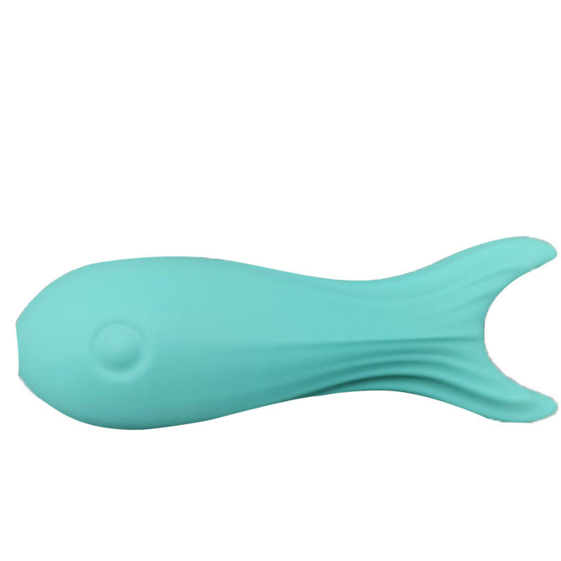 Взрослая секс -игрушка вибрационная копья вибраторная палочка (зеленая большая рыба -вилка)